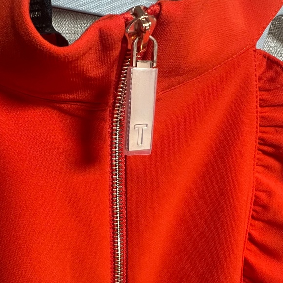 Ted Baker - Halter neck Lace Ruffle Detail Tunic - Dark Orange - Picture 6 of 13